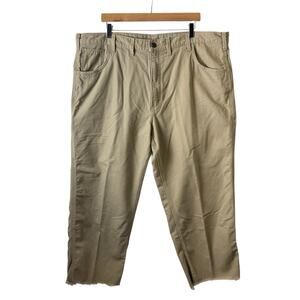 Carhartt Fire Resistant Pants Mens Sz 44 Tan Frayed Work Construction Streetwear